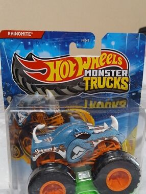 Hot Wheels Monster Trucks Rhinomite Toy Truck - Blue & Orange